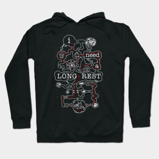 I need a long rest | (with path) | Dungeon crawling | DnD Hoodie